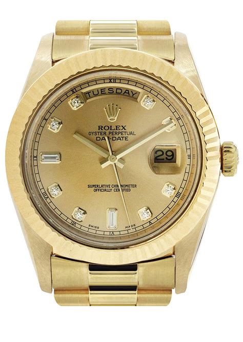 rolex day-date 18k yellow gold plated stainless steel|rolex presidential day date gold.